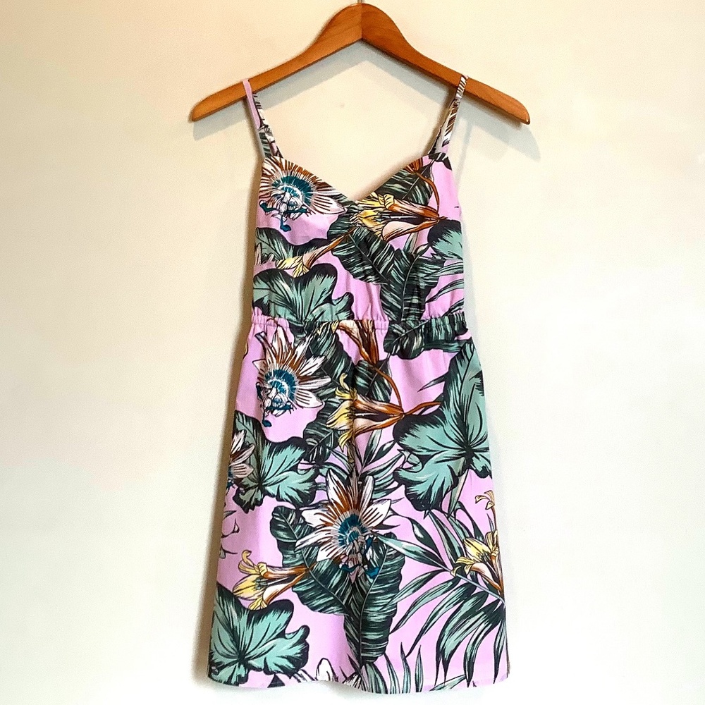 Floral spaghetti strap sundress with smocked back